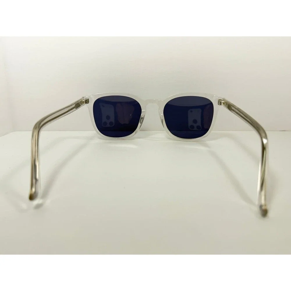 Madewell Sunglasses Women's Clear Frame Blue Lenses UV Protection Square Style